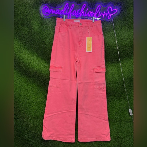 NEW SHERRI WASHED PINK DENIM JEAN (RISEN)